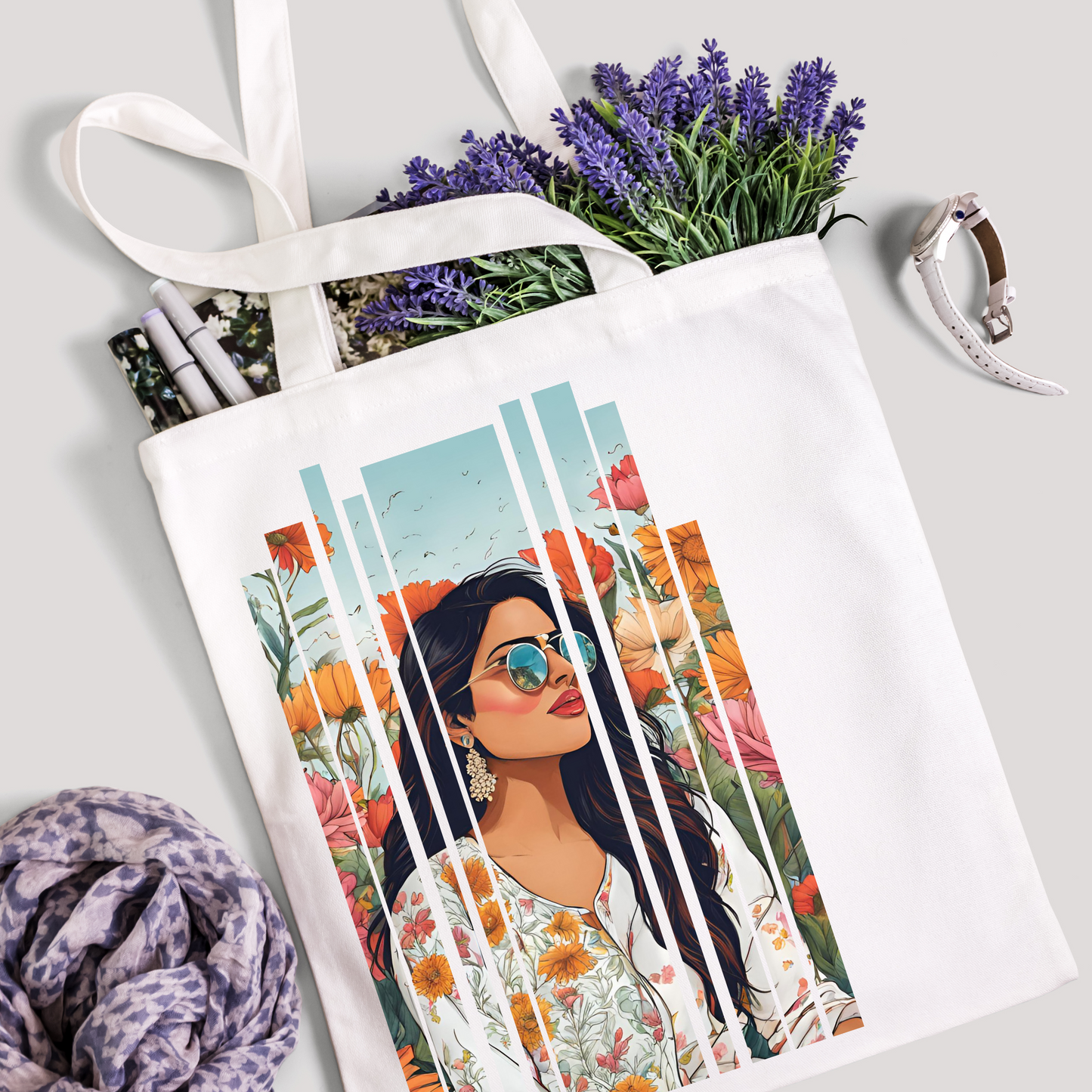 Desi Girl Spring Shoulder Tote Bag