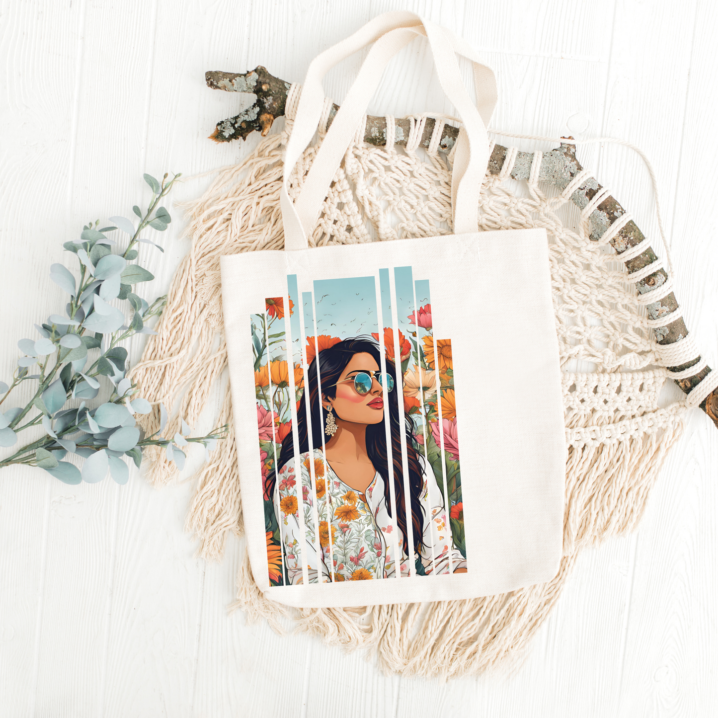 Desi Girl Spring Shoulder Tote Bag