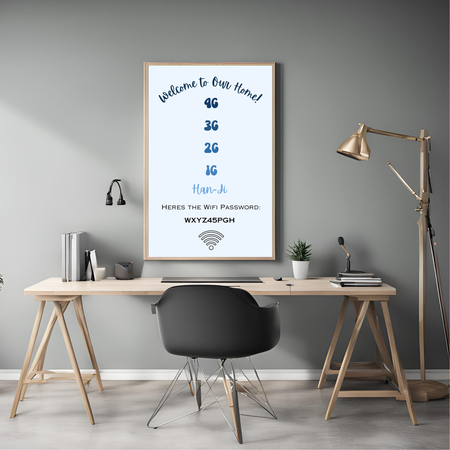 Home Wifi Password Print Digital Download - Online Template
