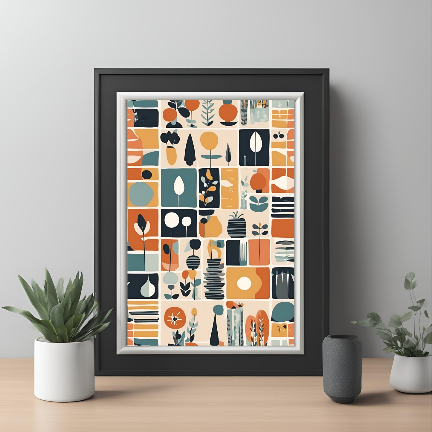 Scandinavian Tiled Wall Art Digital Download