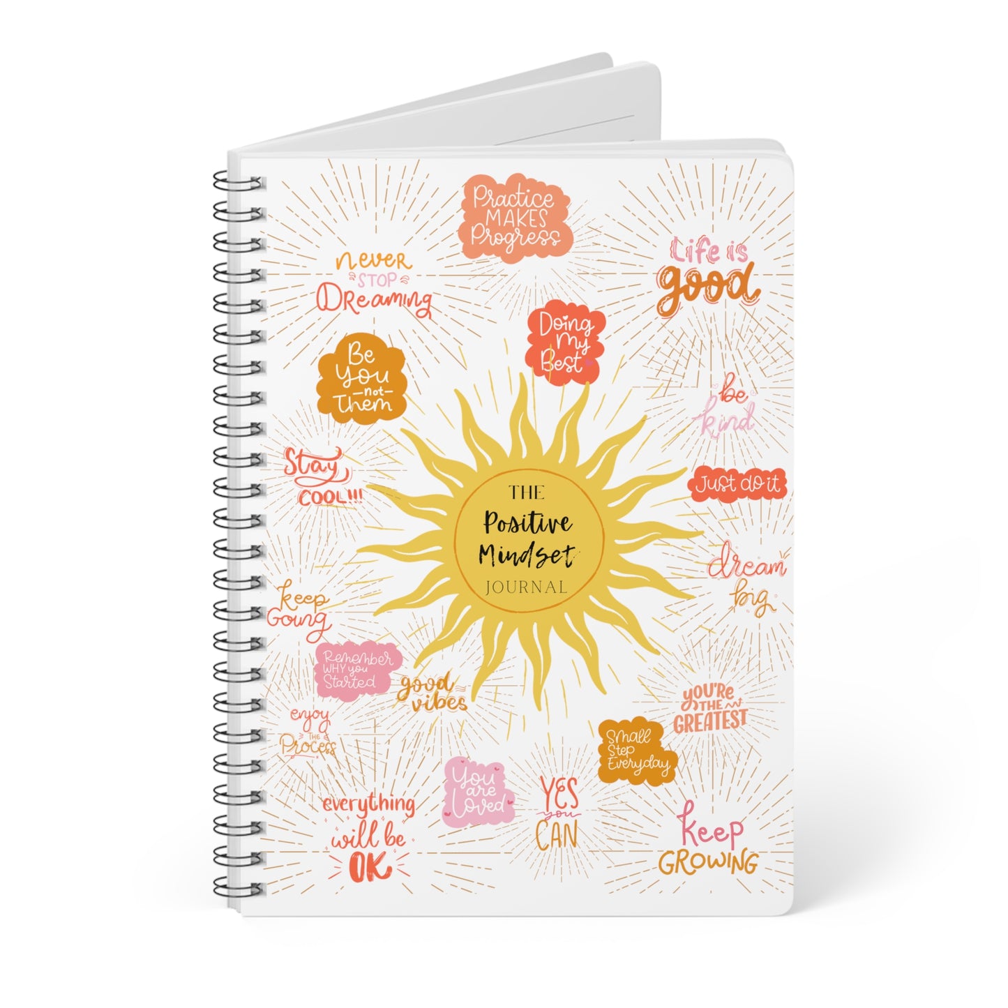 The Positive Mindset Journal - Wirobound Softcover Notebook, A5