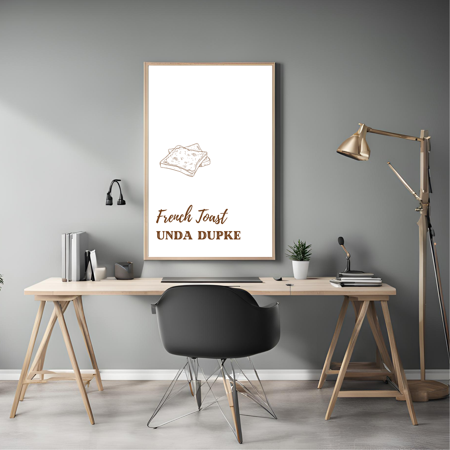 French Toast Framed A4 Print - Portrait/Black