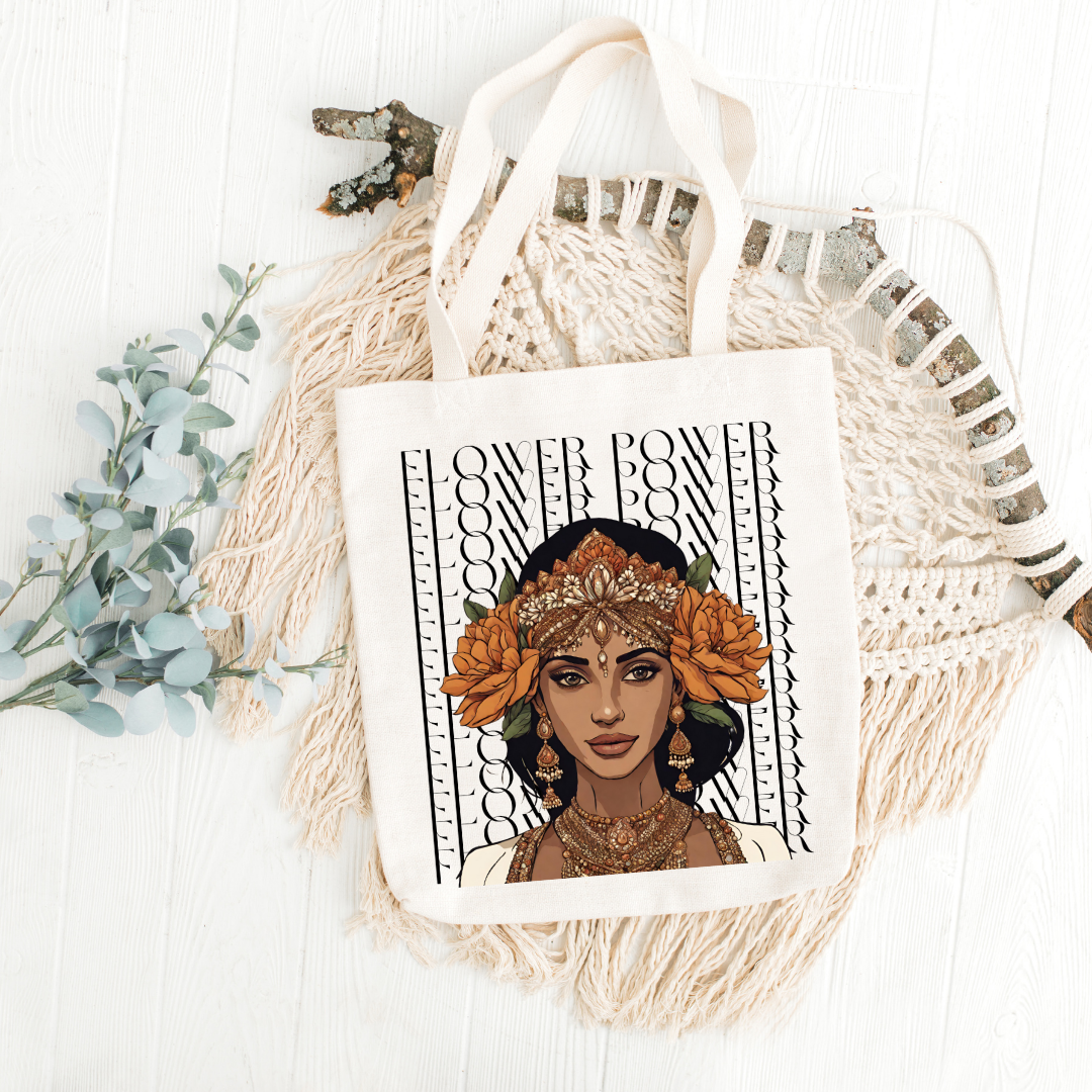 South Asian Art - Flower Power Tote Bag