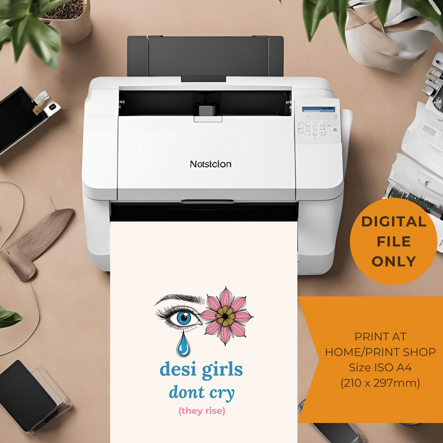 Desi Girls Don’t Cry Digital Wall Art