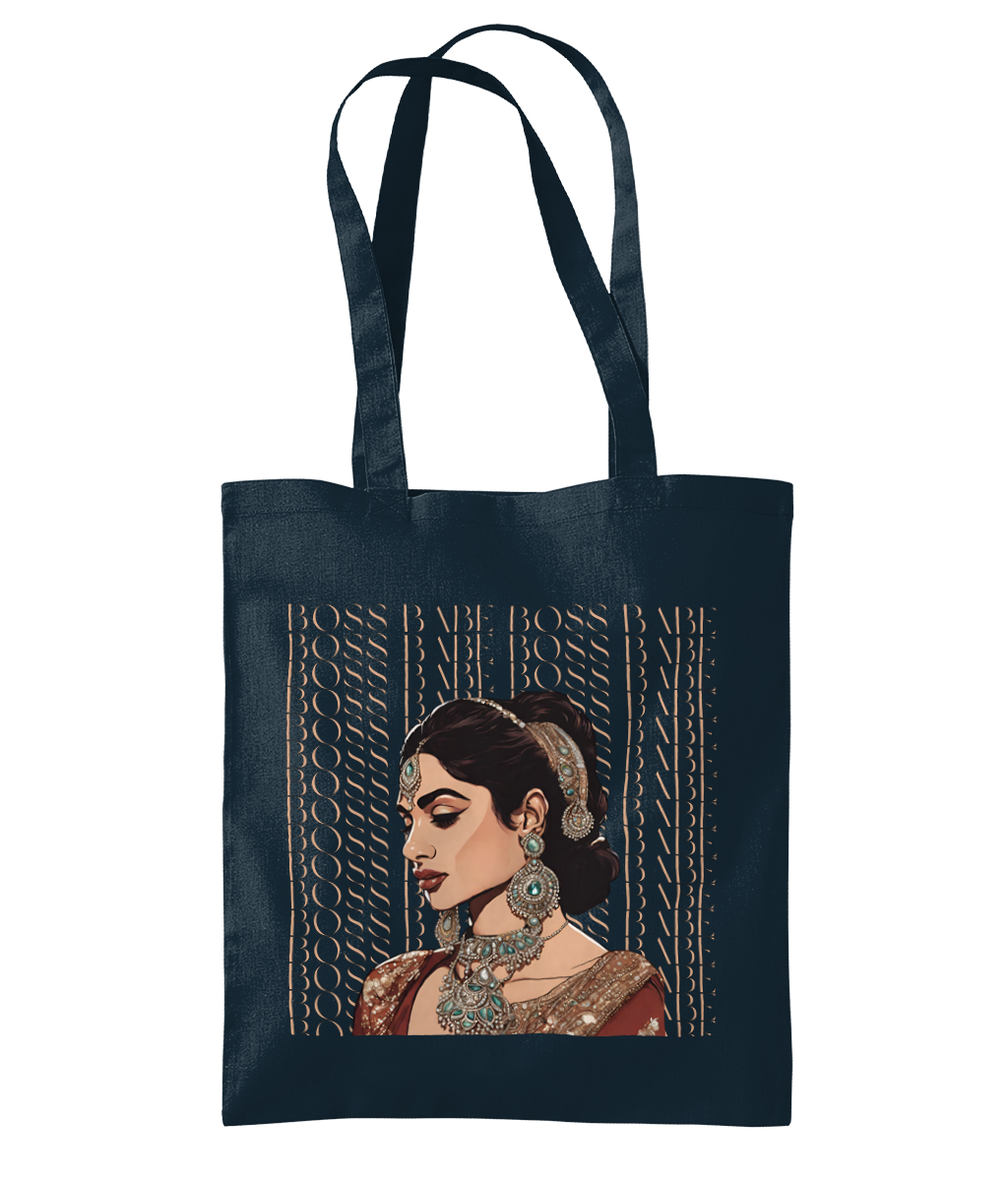 South Asian Art - Brown Boss Babe Tote Bag