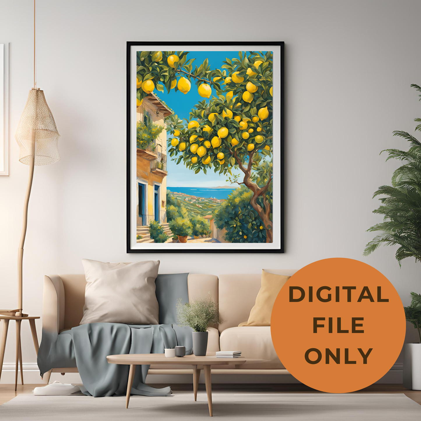 Travel Italy Lemon Wall Art Digital Download