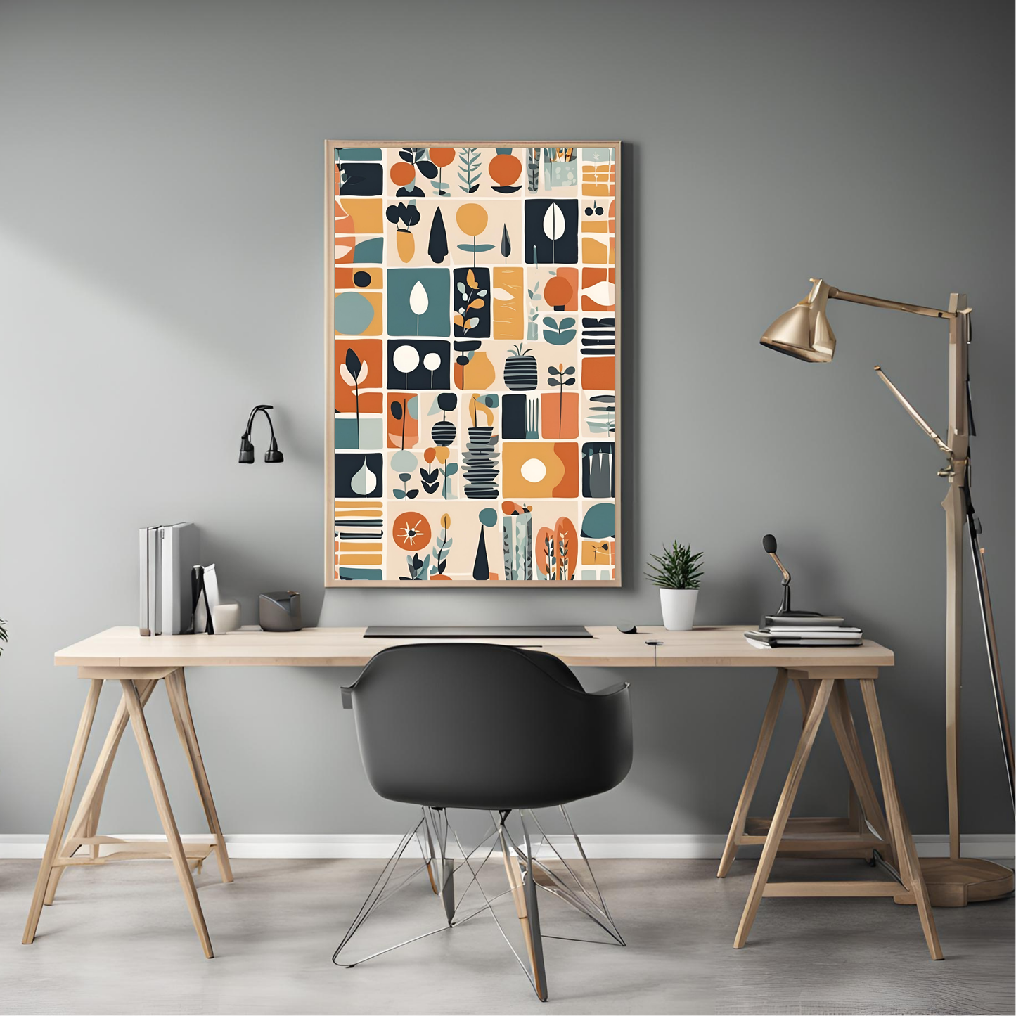 Scandinavian Tiled Wall Art Digital Download