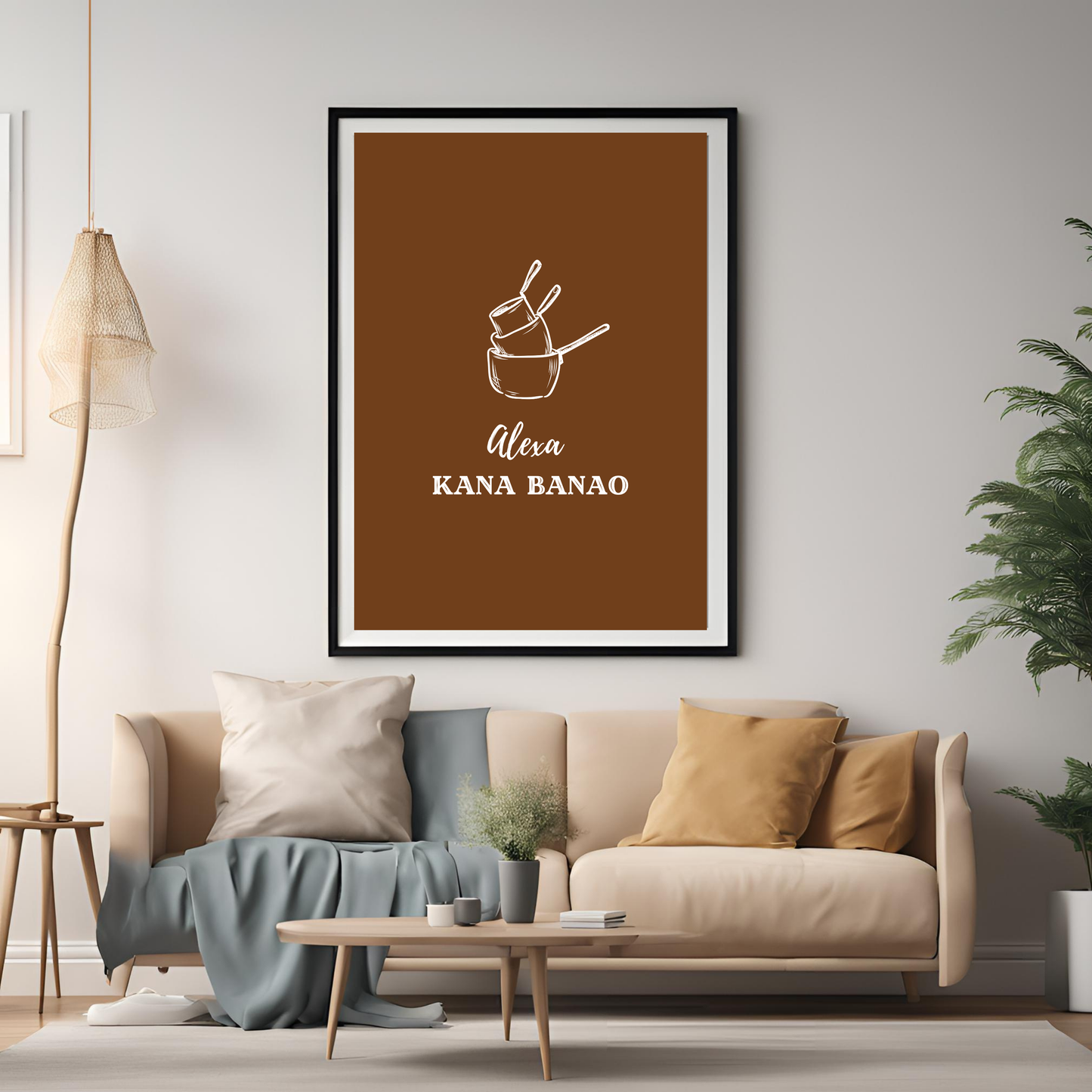 Alexa Kana Banao Framed A4 Print - Portrait/Black