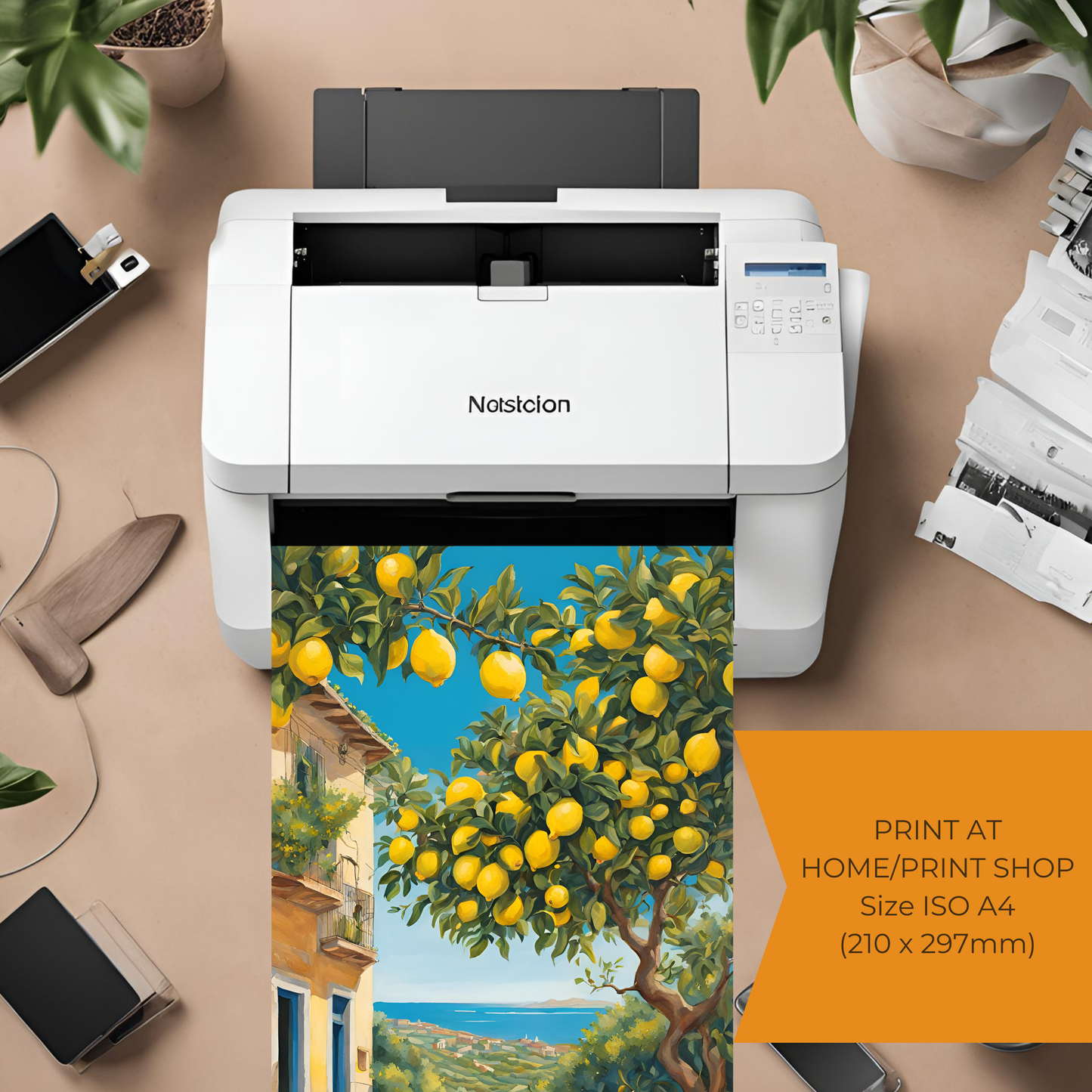 Travel Italy Lemon Wall Art Digital Download