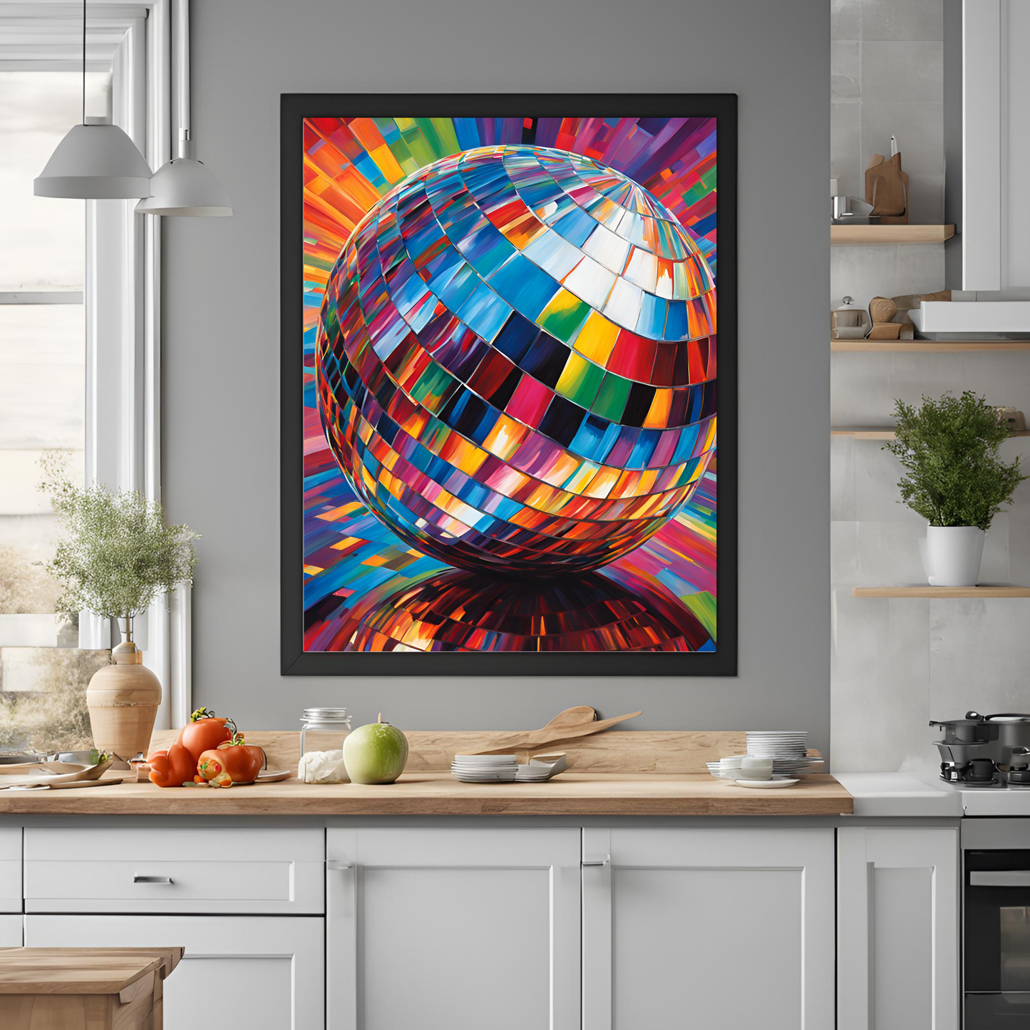 Disco Ball Maximalist Digital Print