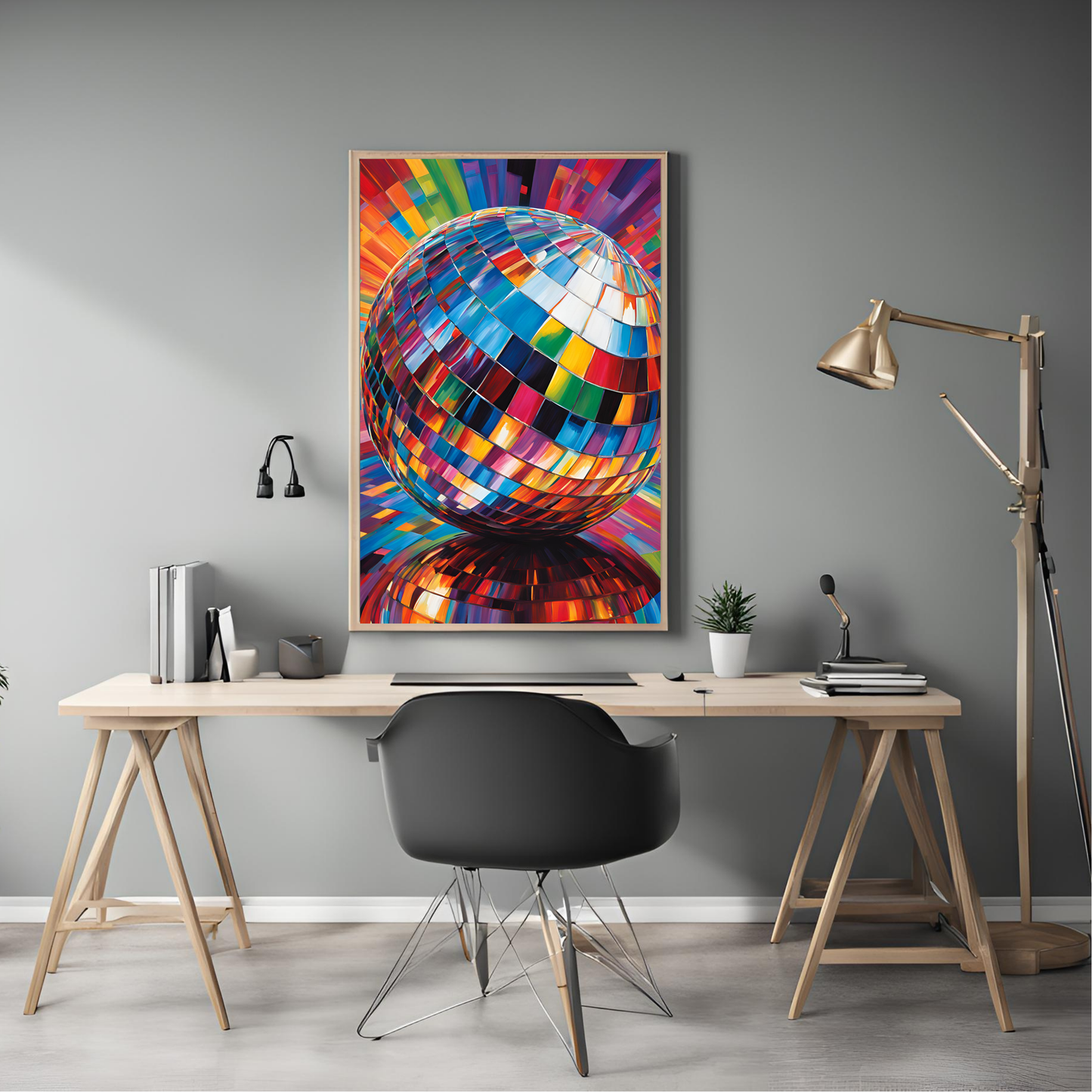 Disco Ball Maximalist Digital Print