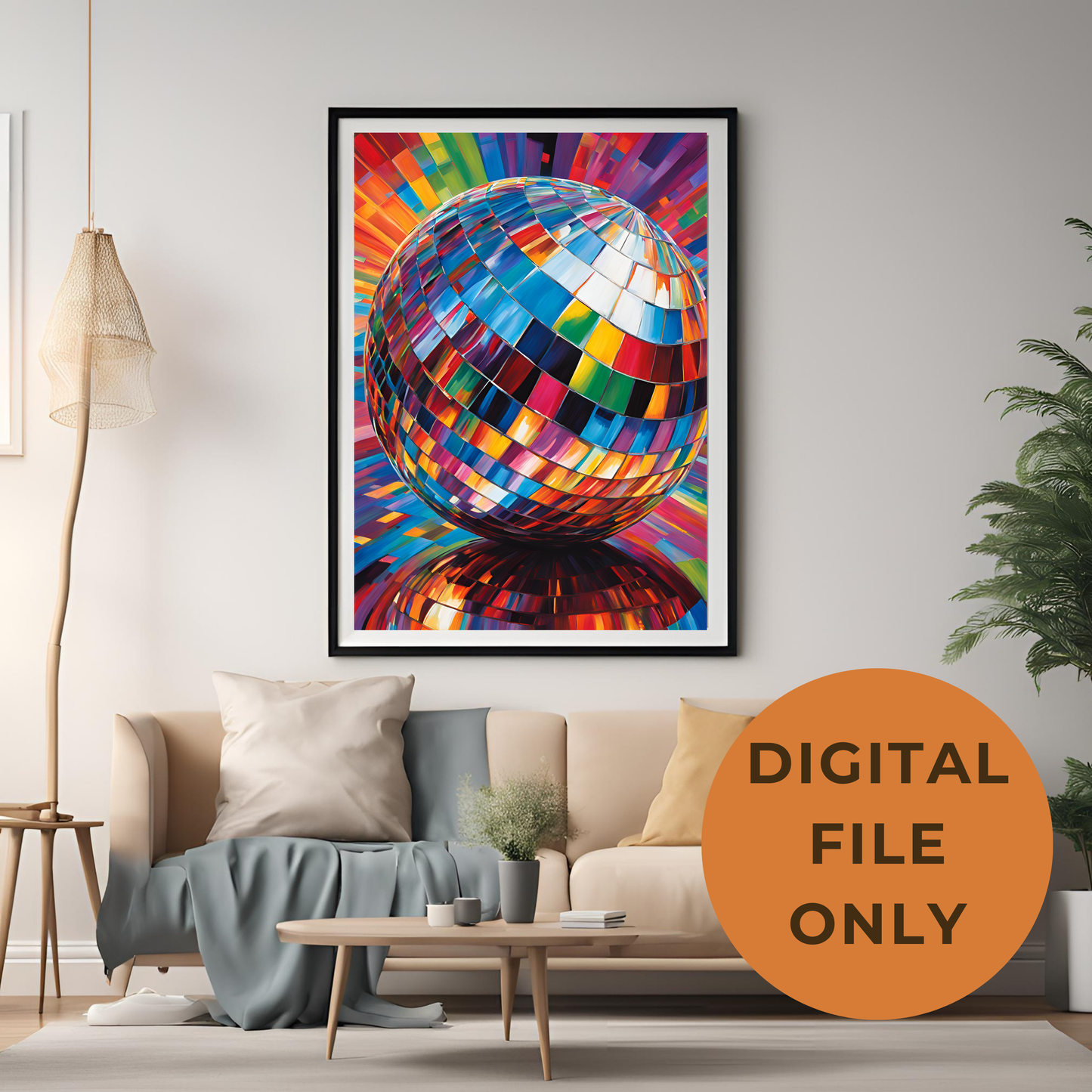 Disco Ball Maximalist Digital Print