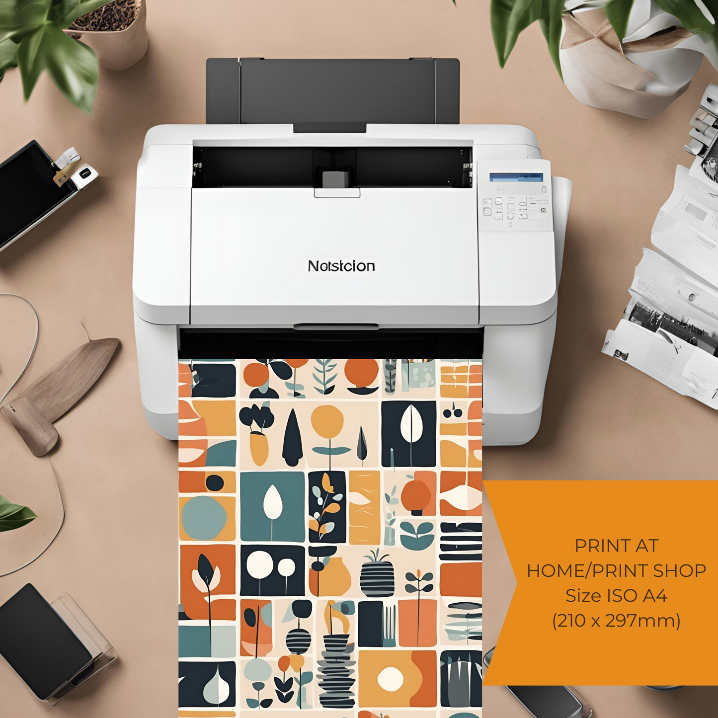 Scandinavian Tiled Wall Art Digital Download