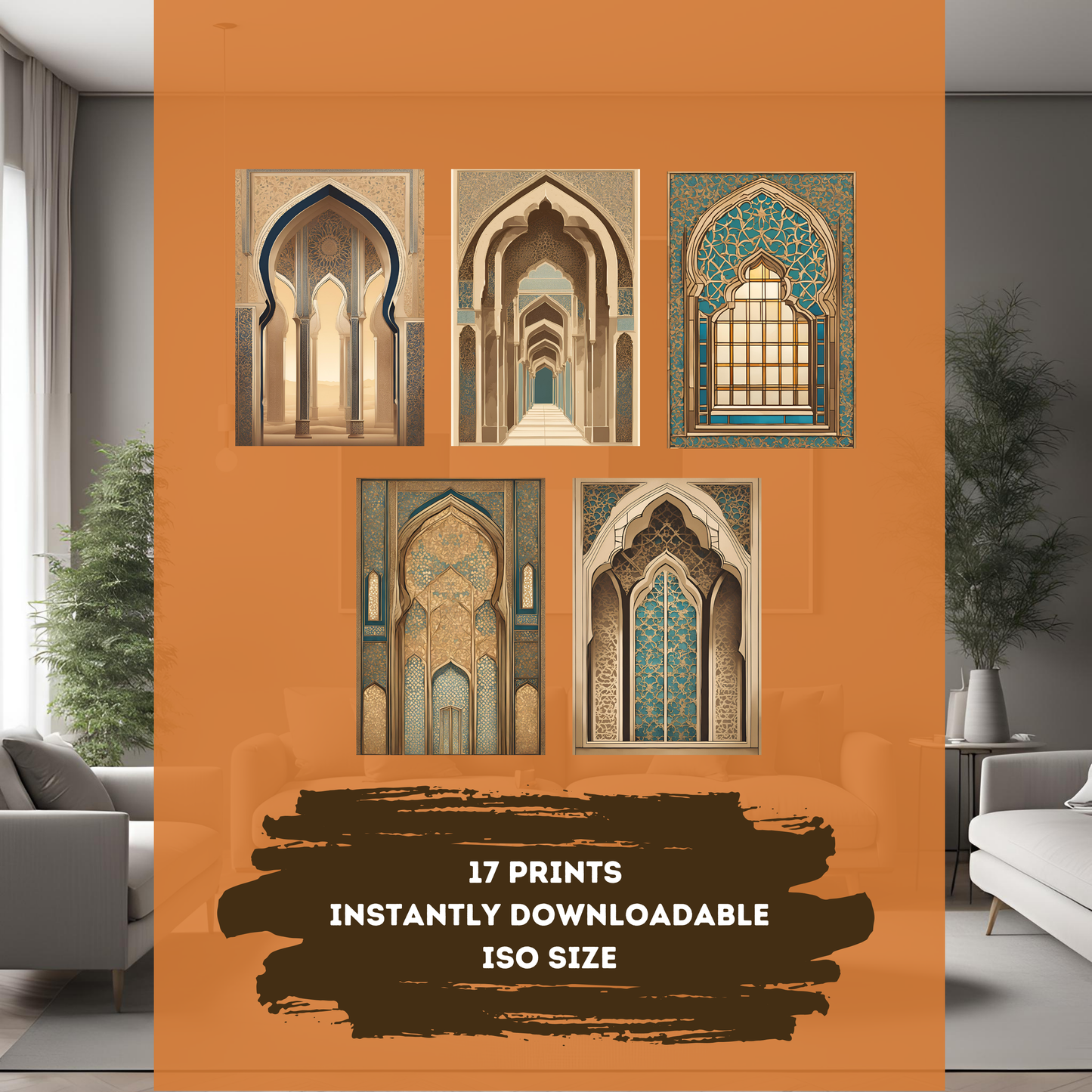 Islamic Vintage Printable Mosque Architecture Digital Prints 17pcs- Instant Download