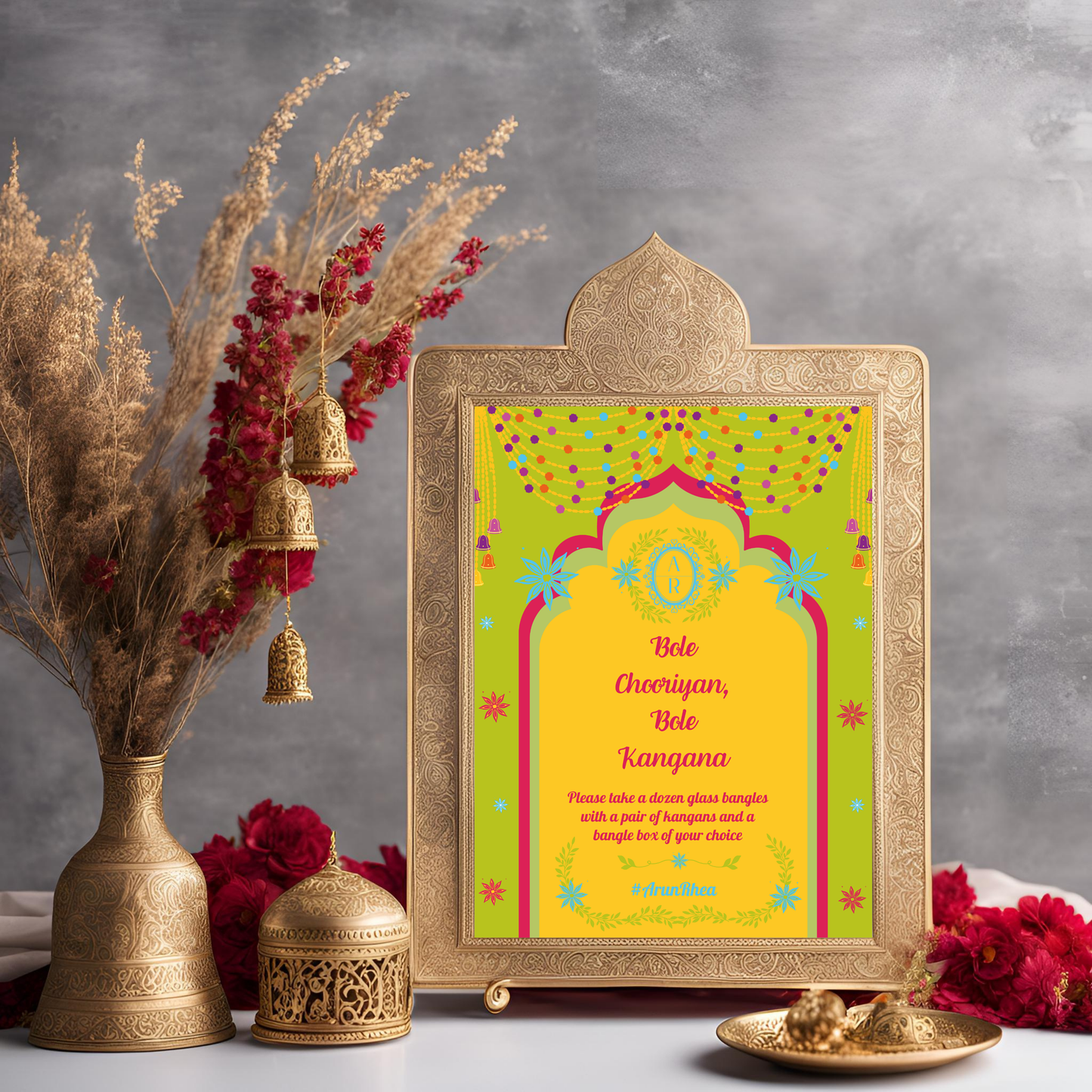 Bole Chooriyan Entrance Signage - Digital Template