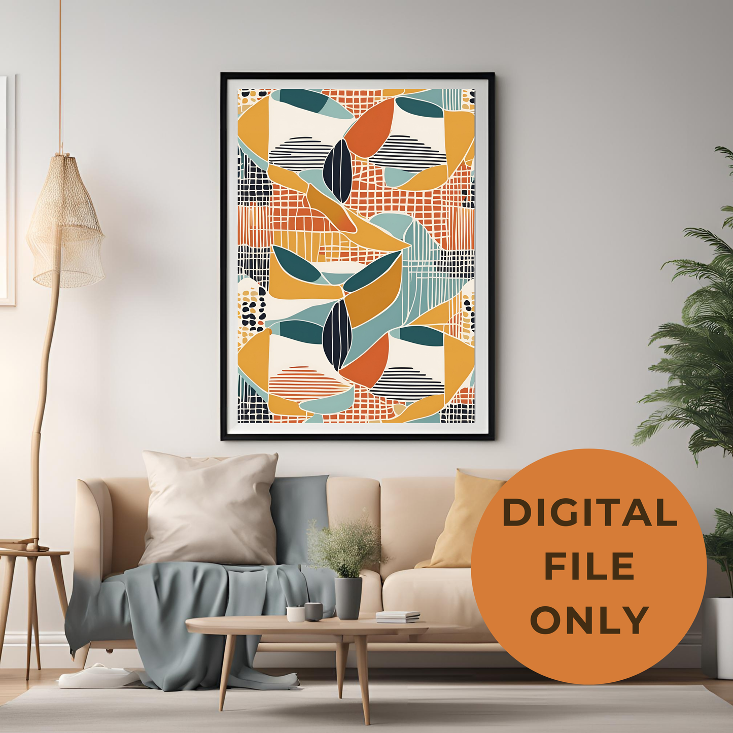 Scandinavian Sunset Wall Art Digital Download