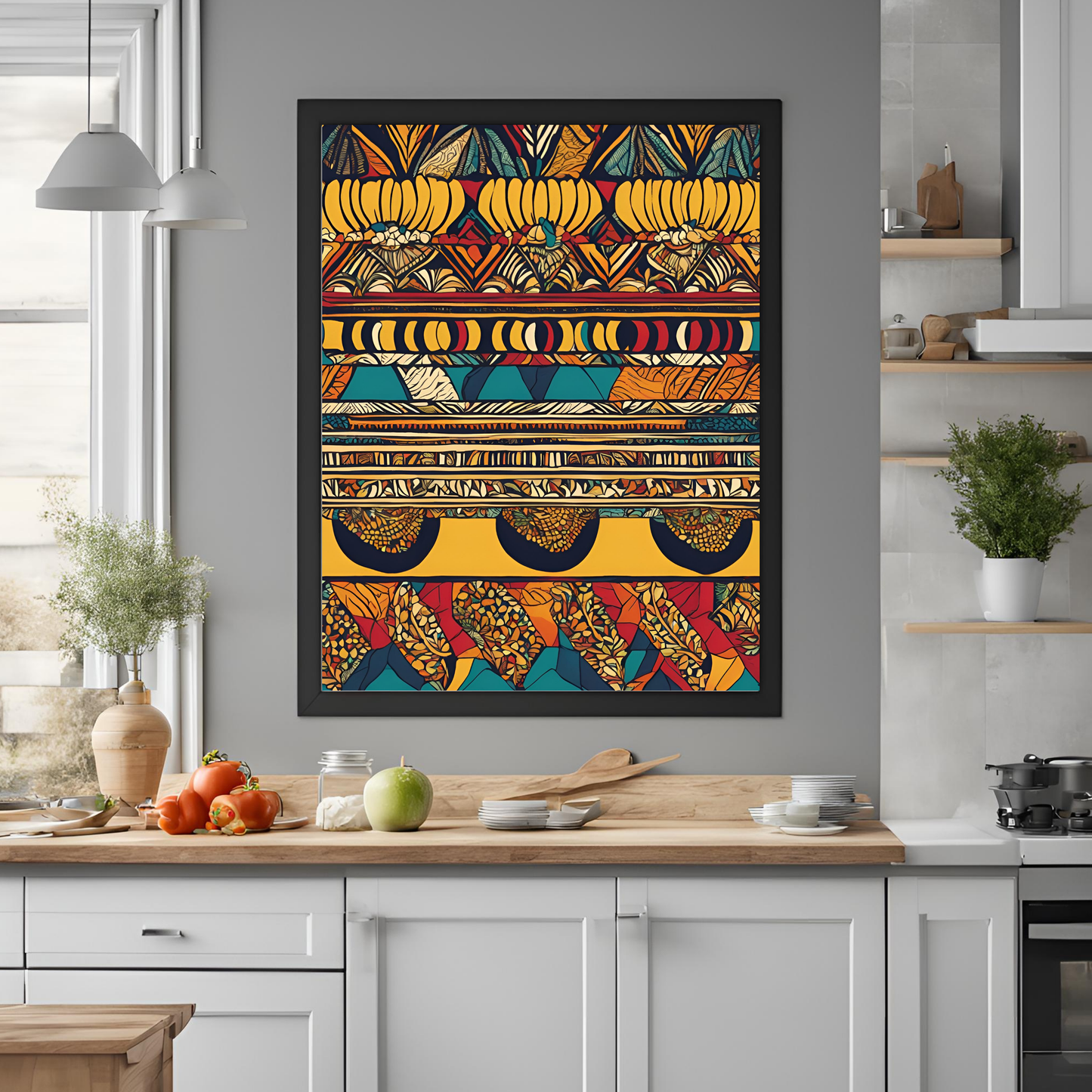 African Print Wall Art Digital Download
