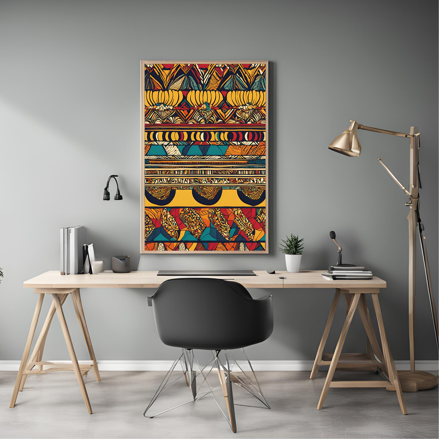 African Print Wall Art Digital Download