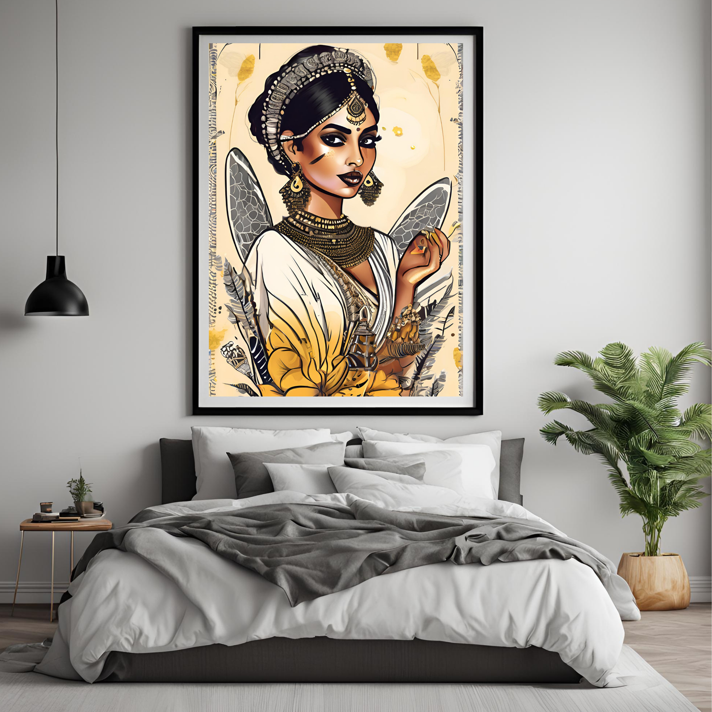 South Asian Queen Bee - Digital Printable Wall Art