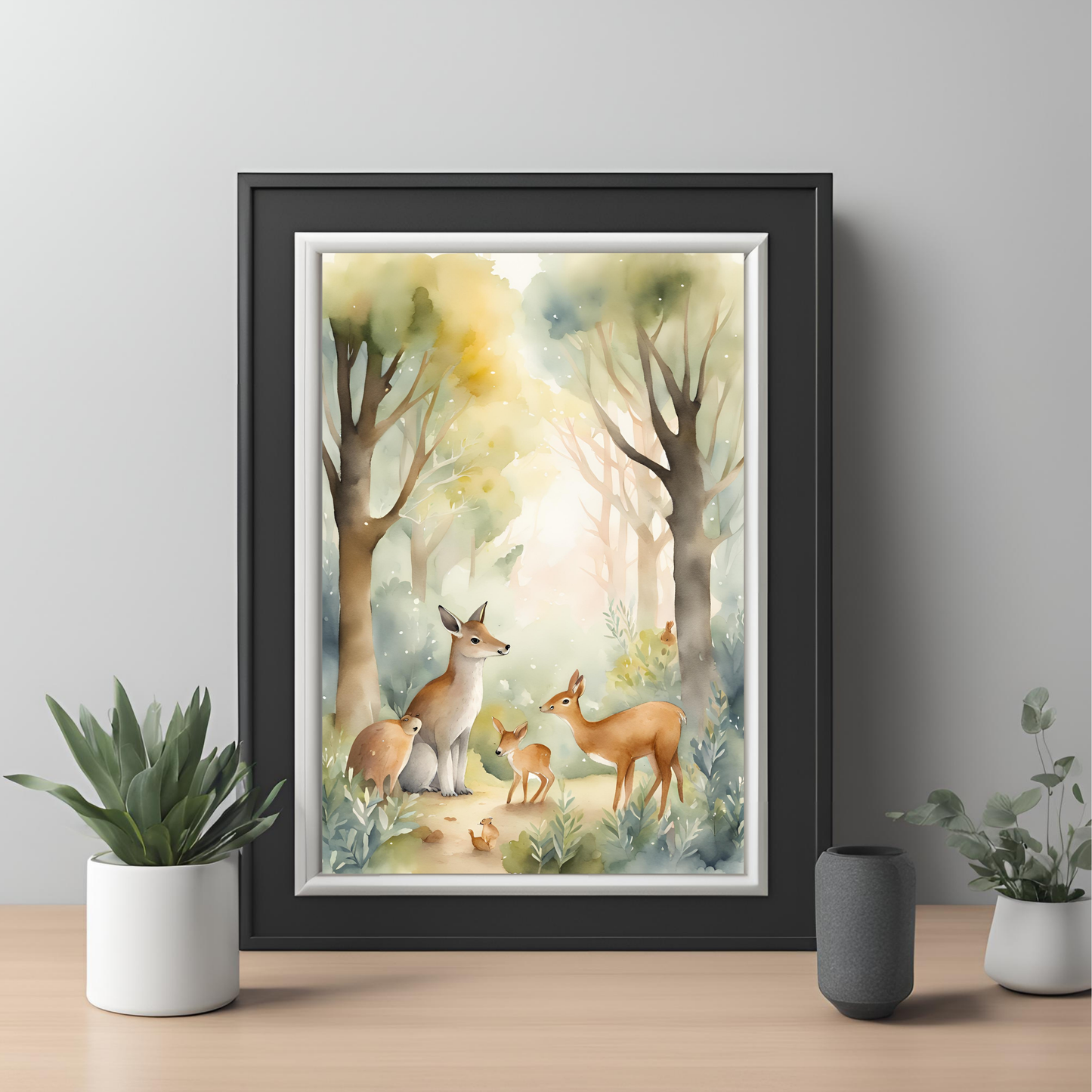 Woodland Scenery Nursery Wall Art Digital Download