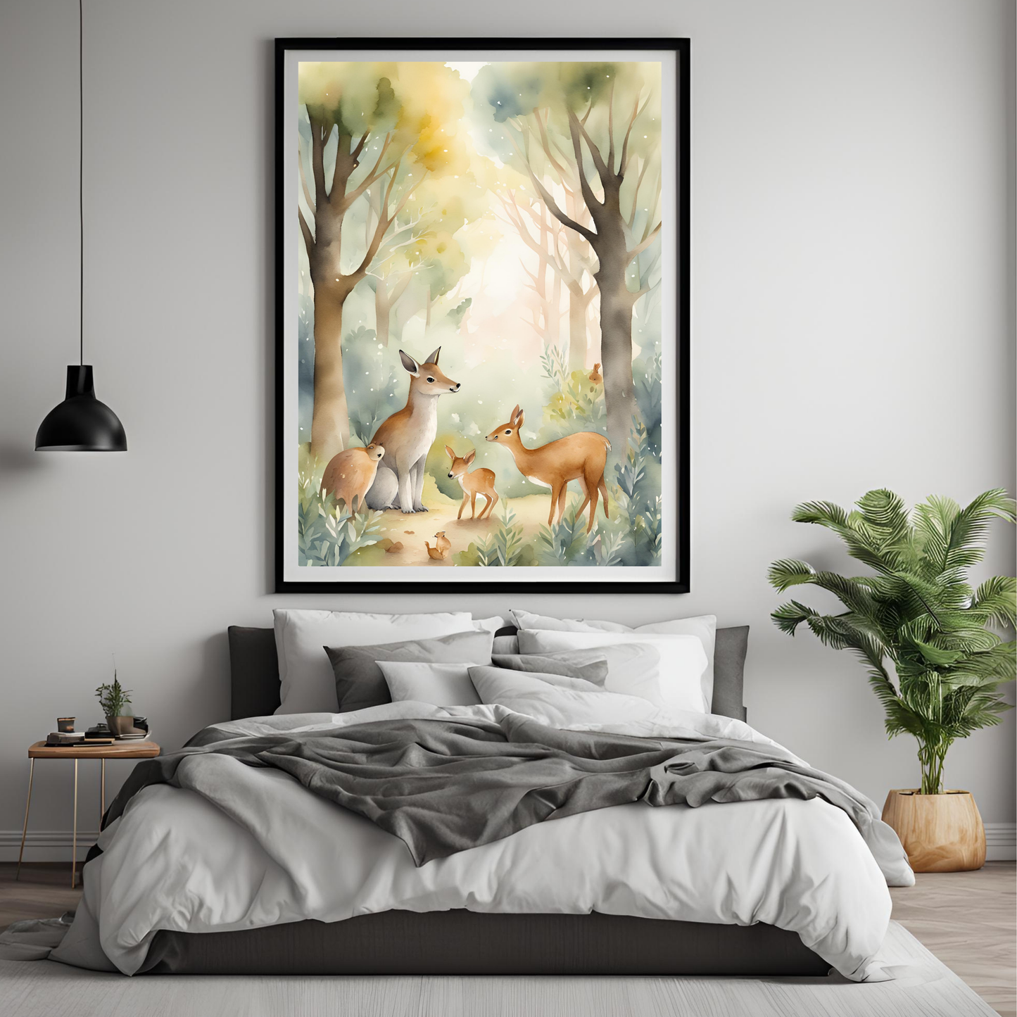 Woodland Scenery Nursery Wall Art Digital Download