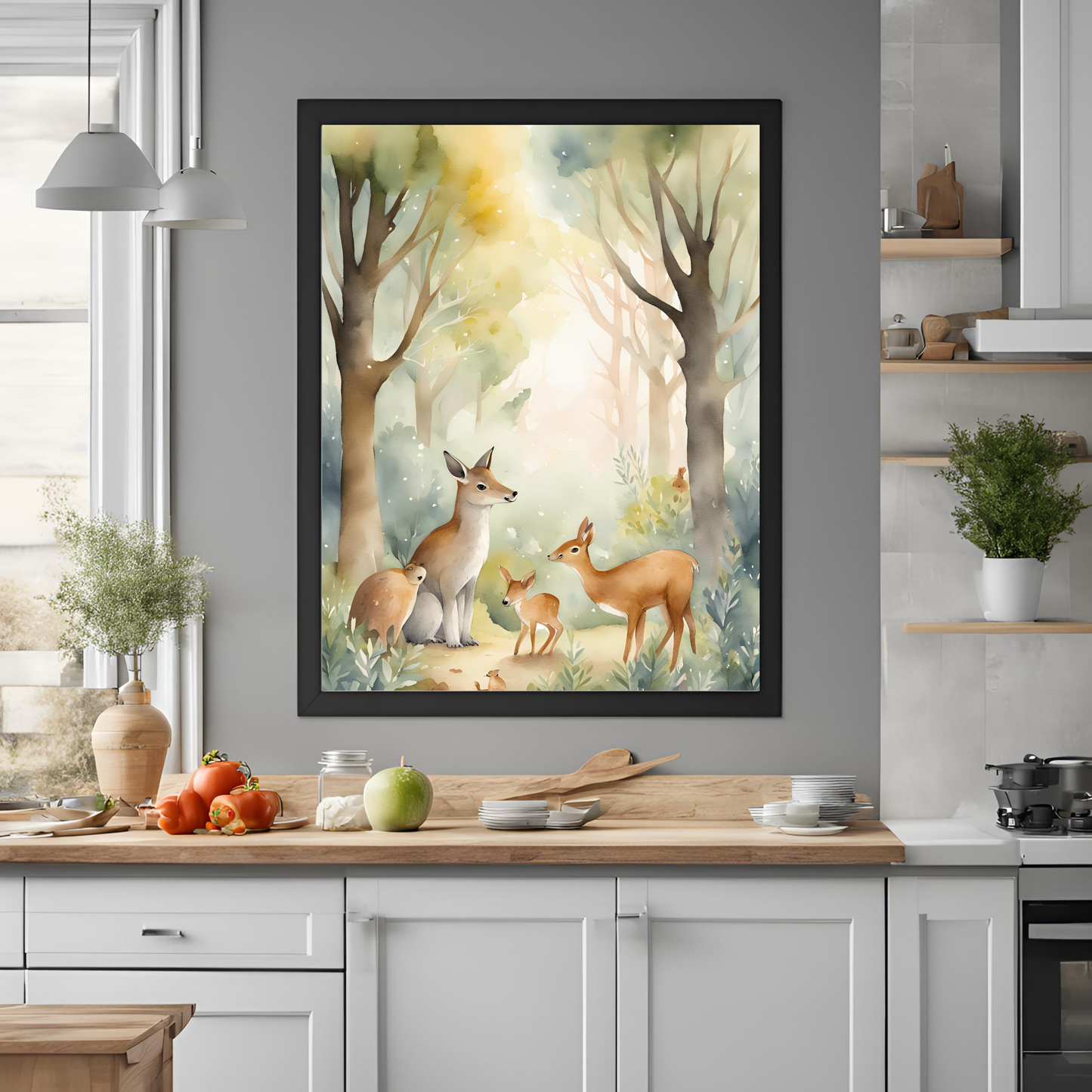 Woodland Scenery Nursery Wall Art Digital Download