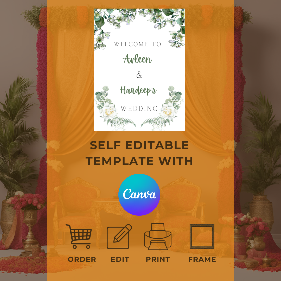 Leaf Entrance Board Digital Download - Online Template