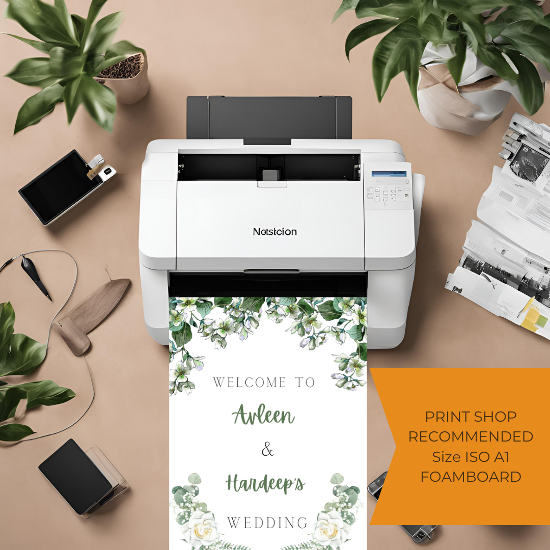 Leaf Entrance Board Digital Download - Online Template