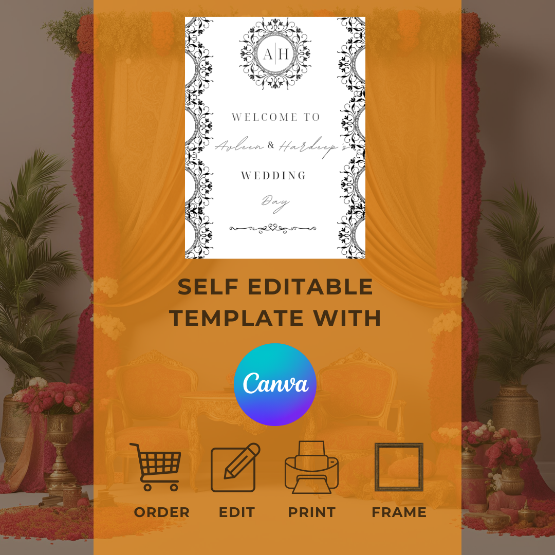 Minimalist Entrance Board Digital Download - Online Template