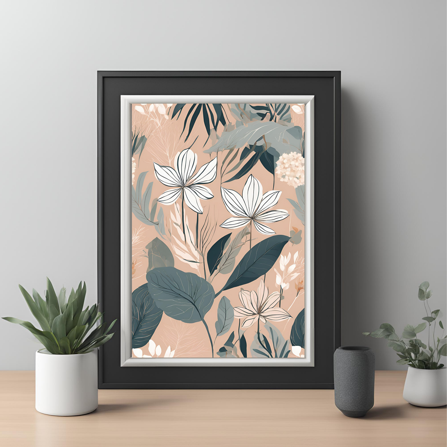 Botanical Print Neutral Wall Art Digital Download