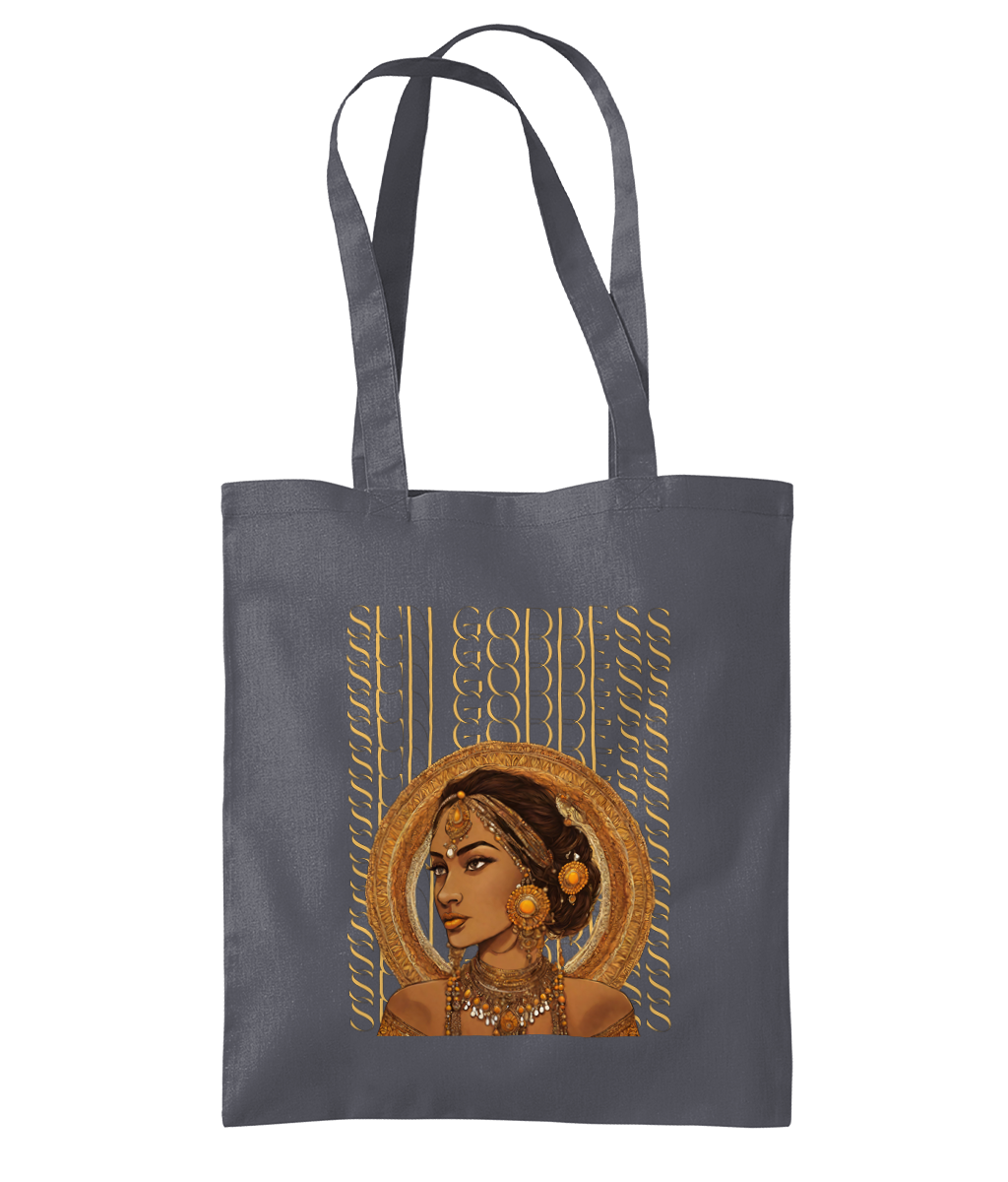South Asian Art - Brown Sun Goddess Tote Bag