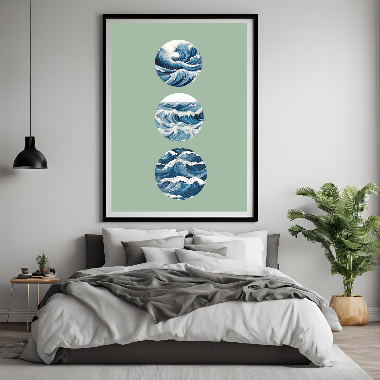 Waves Turquoise Wall Art Print - Digital Download