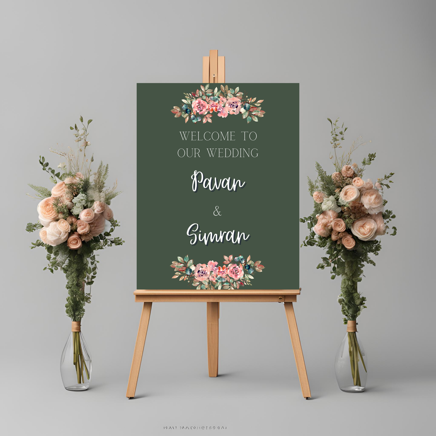 Rustic Romance Welcome Sign