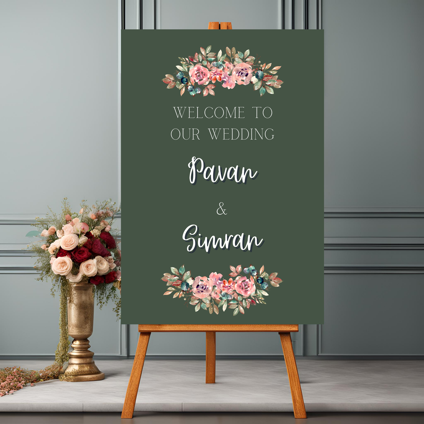 Rustic Romance Welcome Sign