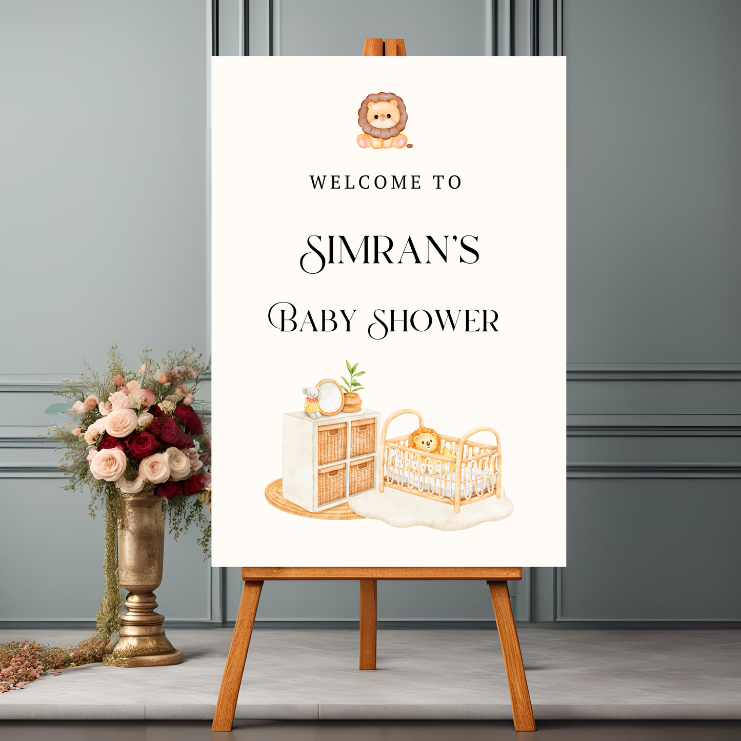 Baby Shower Entrance Board Digital Download - Online Template
