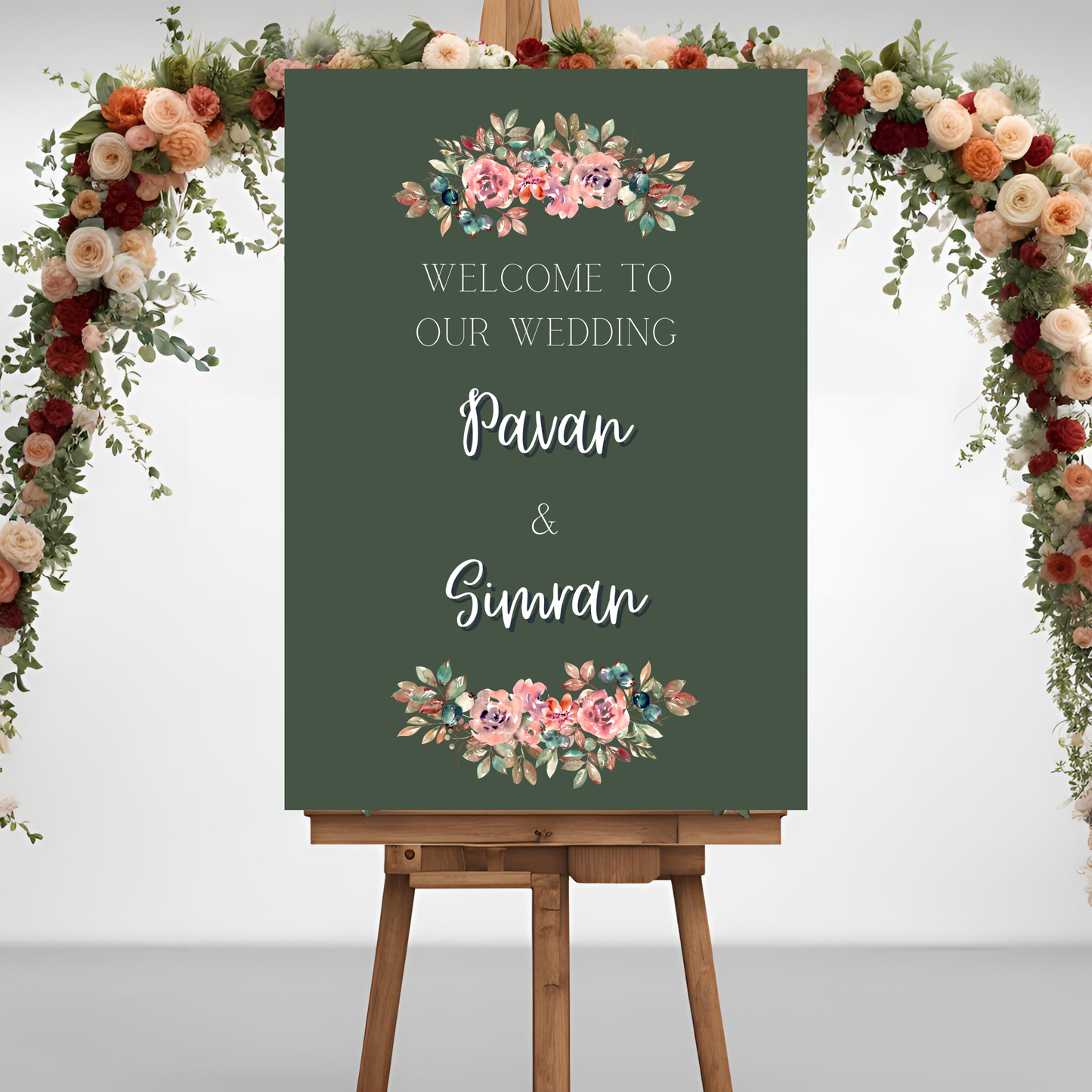 Rustic Romance Welcome Sign