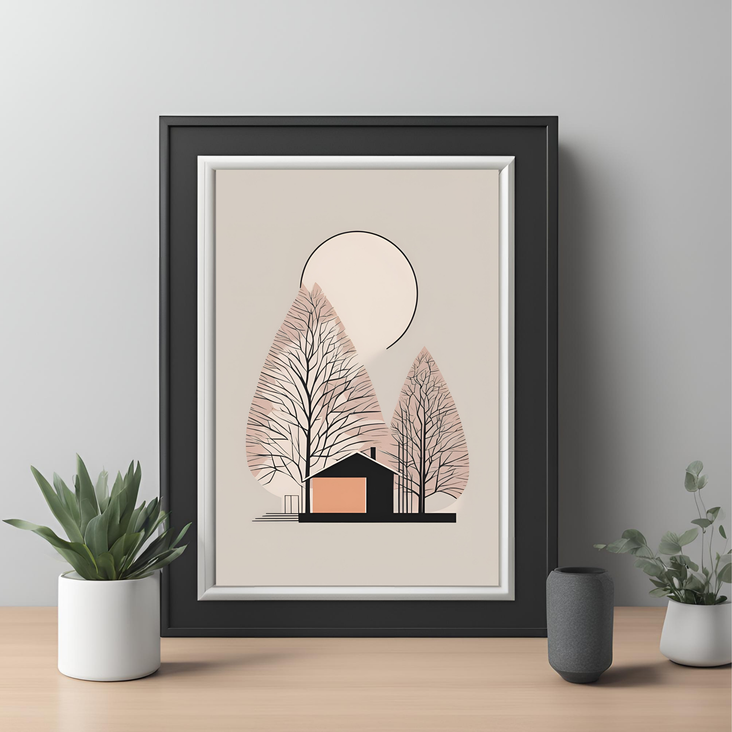 Scandinavian Nordic Tree Wall Art Digital Download