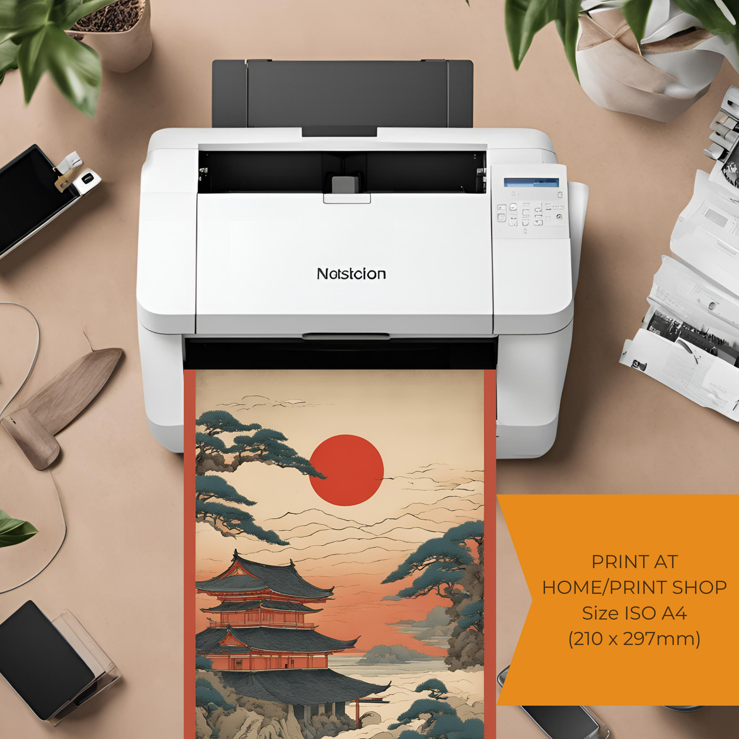 Japanese Sunset Digital Print - Instant Download