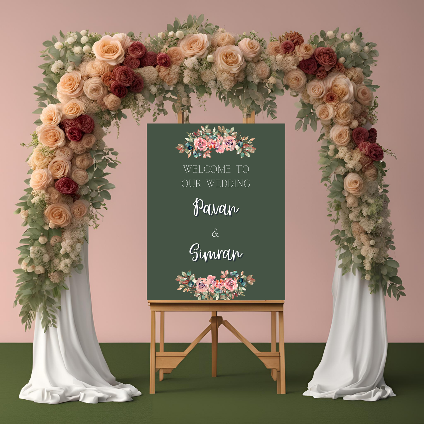 Rustic Romance Welcome Sign