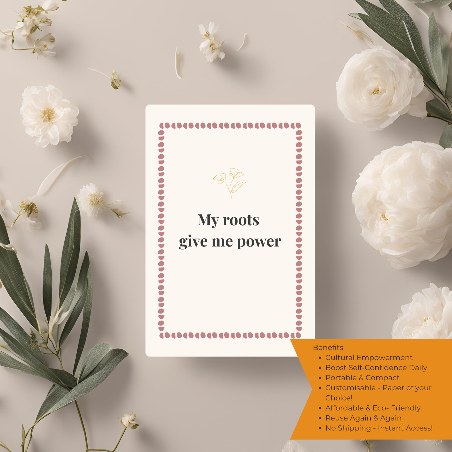 Brown Girl Affirmation Cards – Printable Self-Love & Empowerment Deck for Desi Women