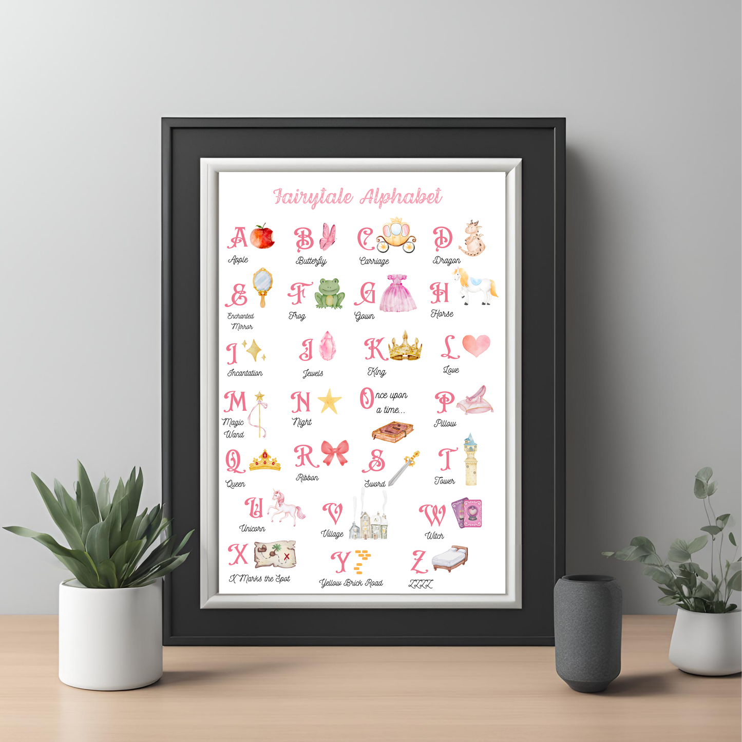 Fairytale Alphabet Nursery Print - Digital Download