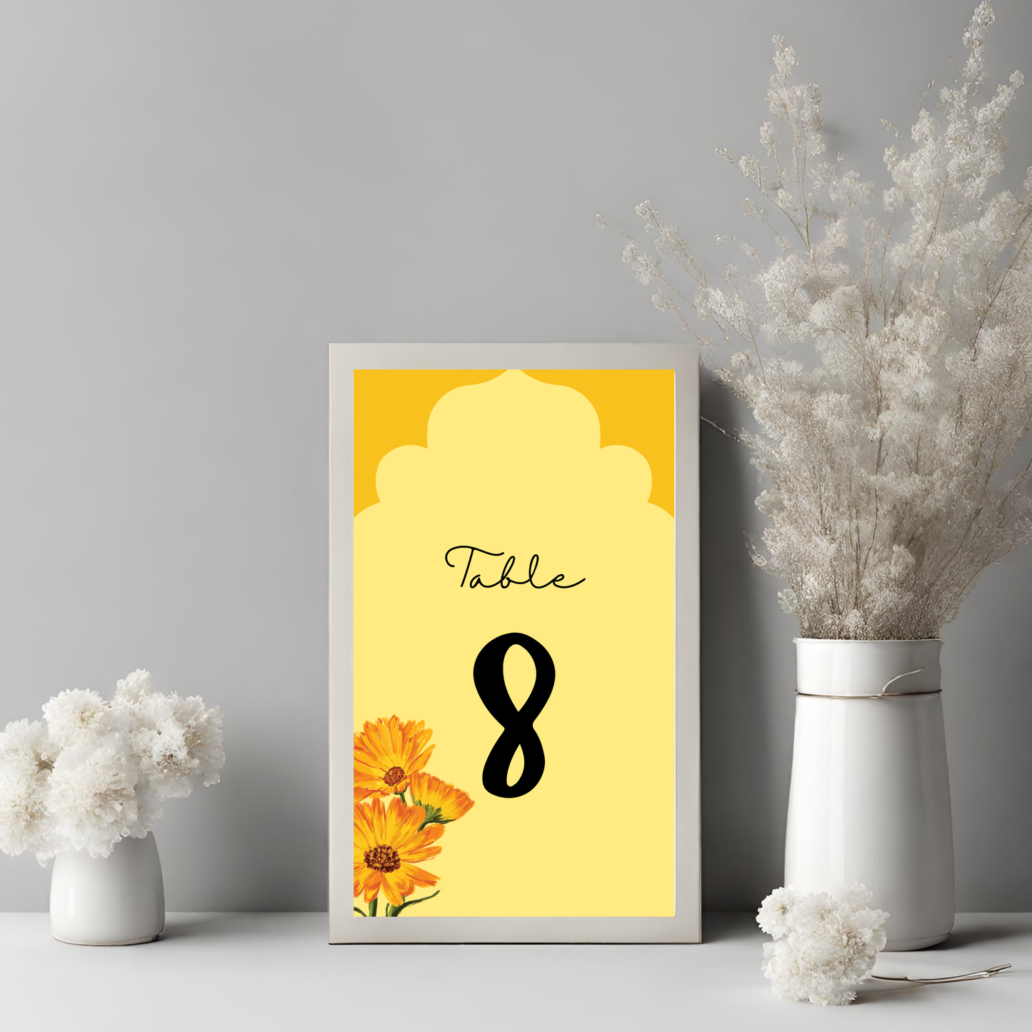 Sunflower Table Number Digital Download - Online Template