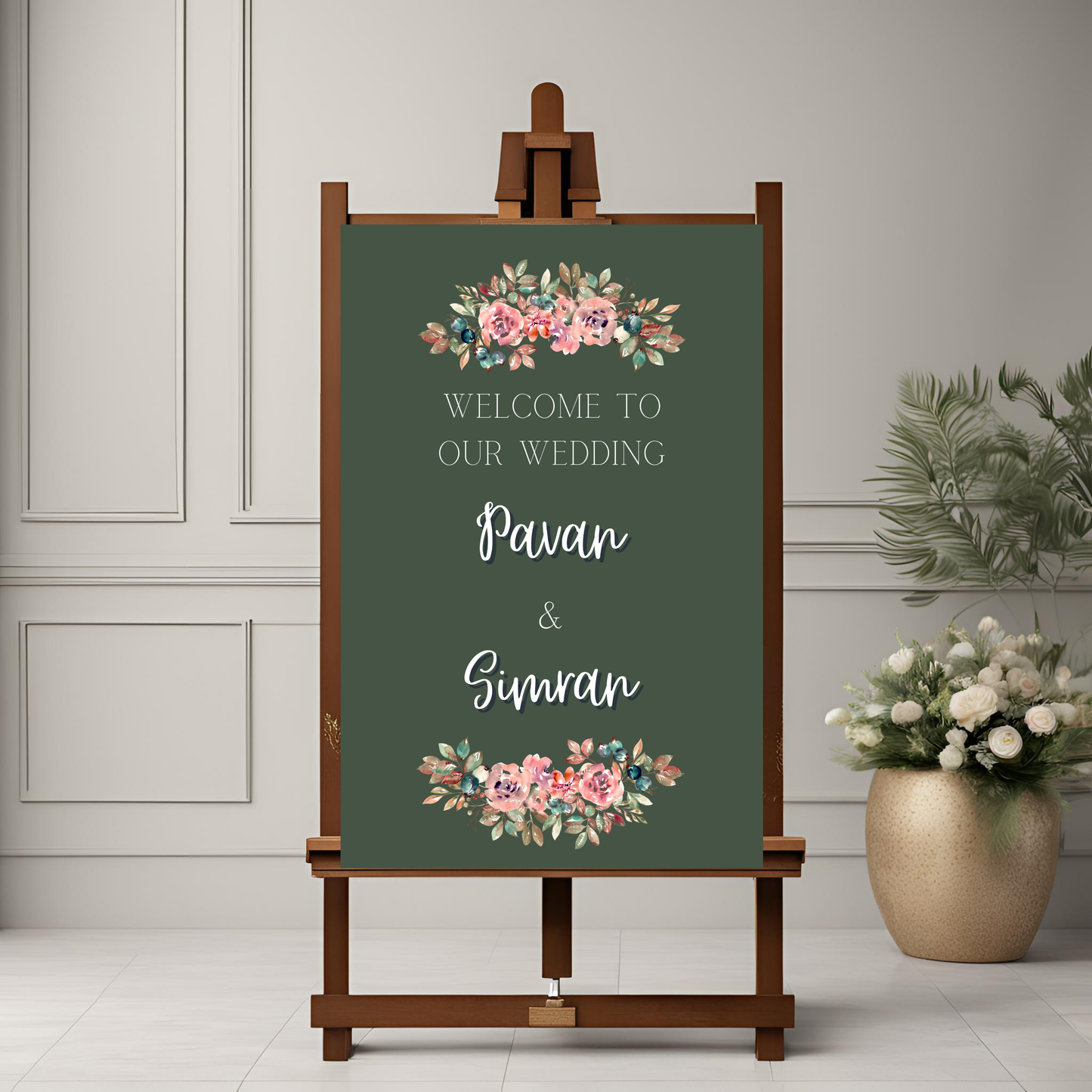 Rustic Romance Welcome Sign