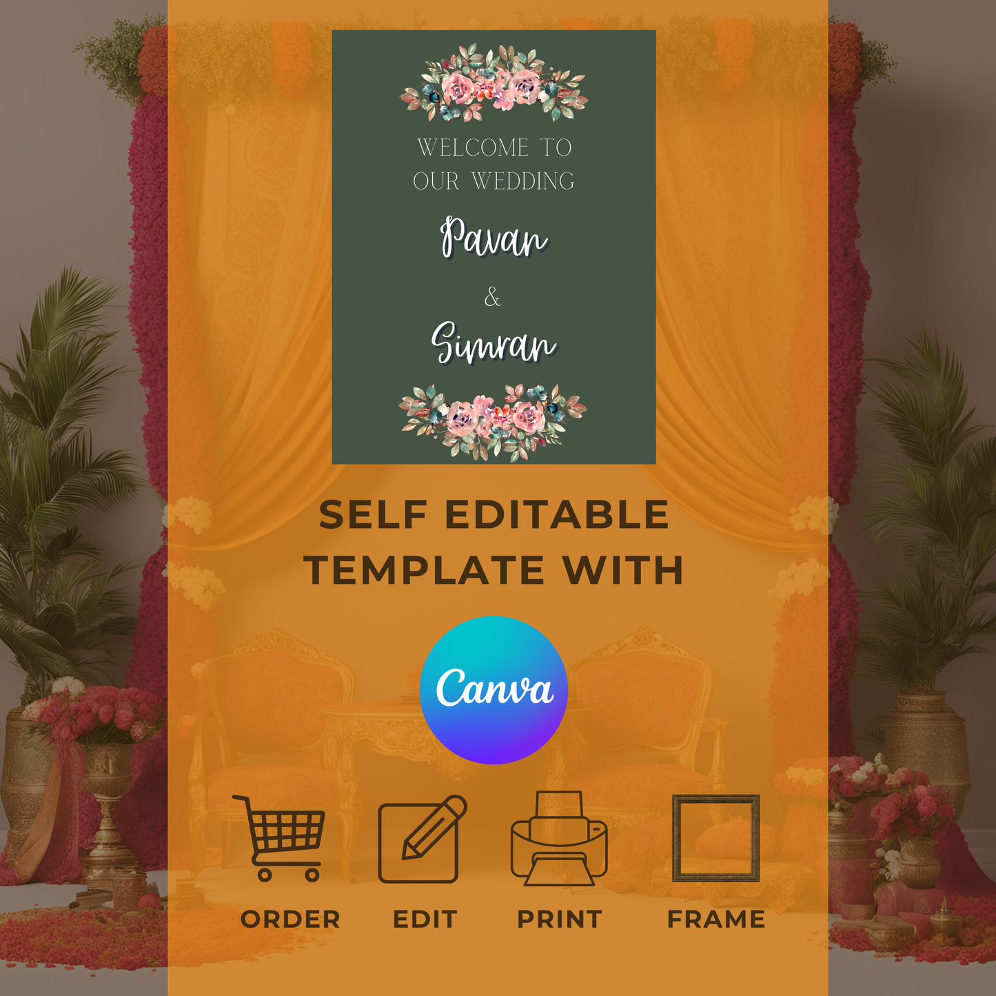 Rustic Romance Welcome Sign