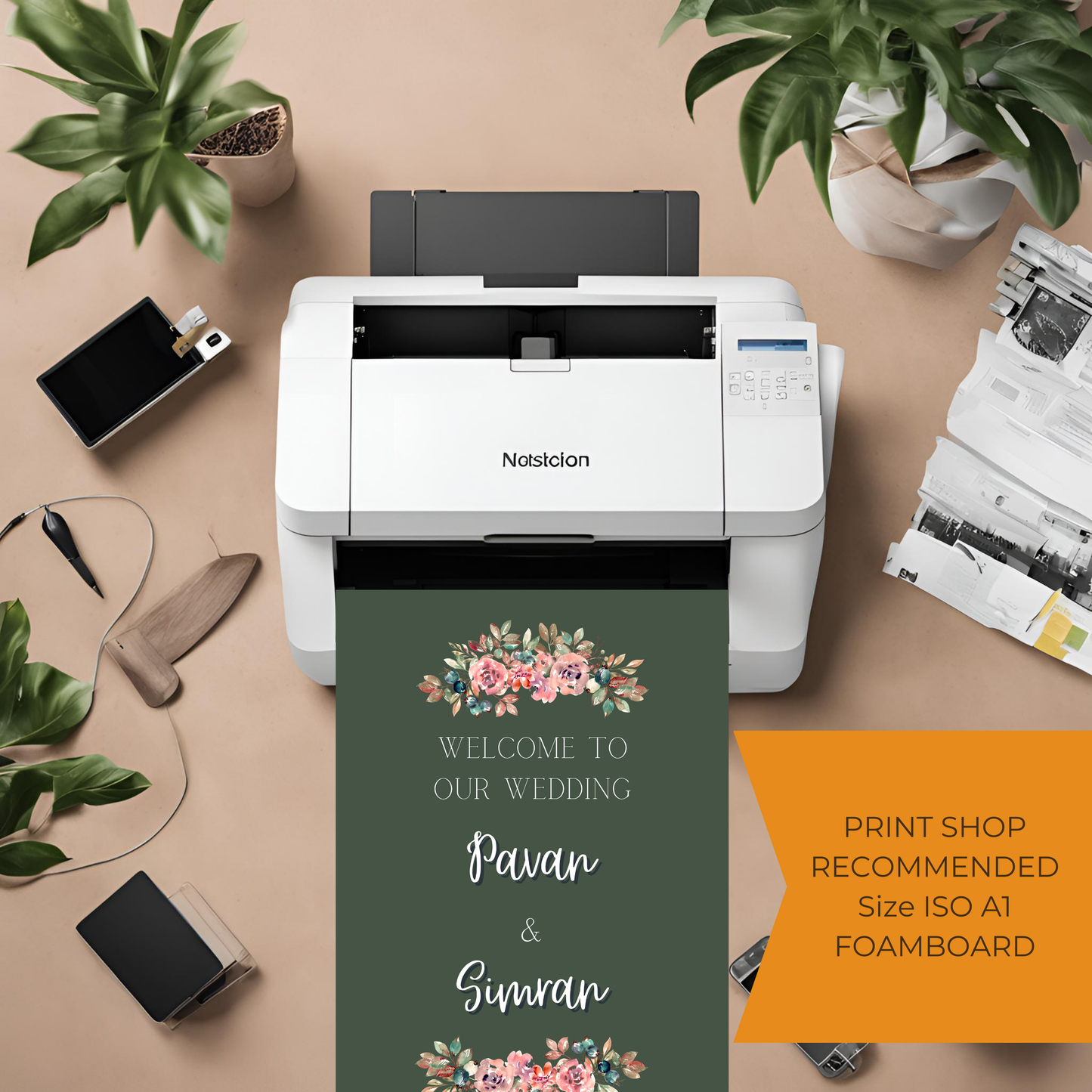 Rustic Romance Welcome Sign