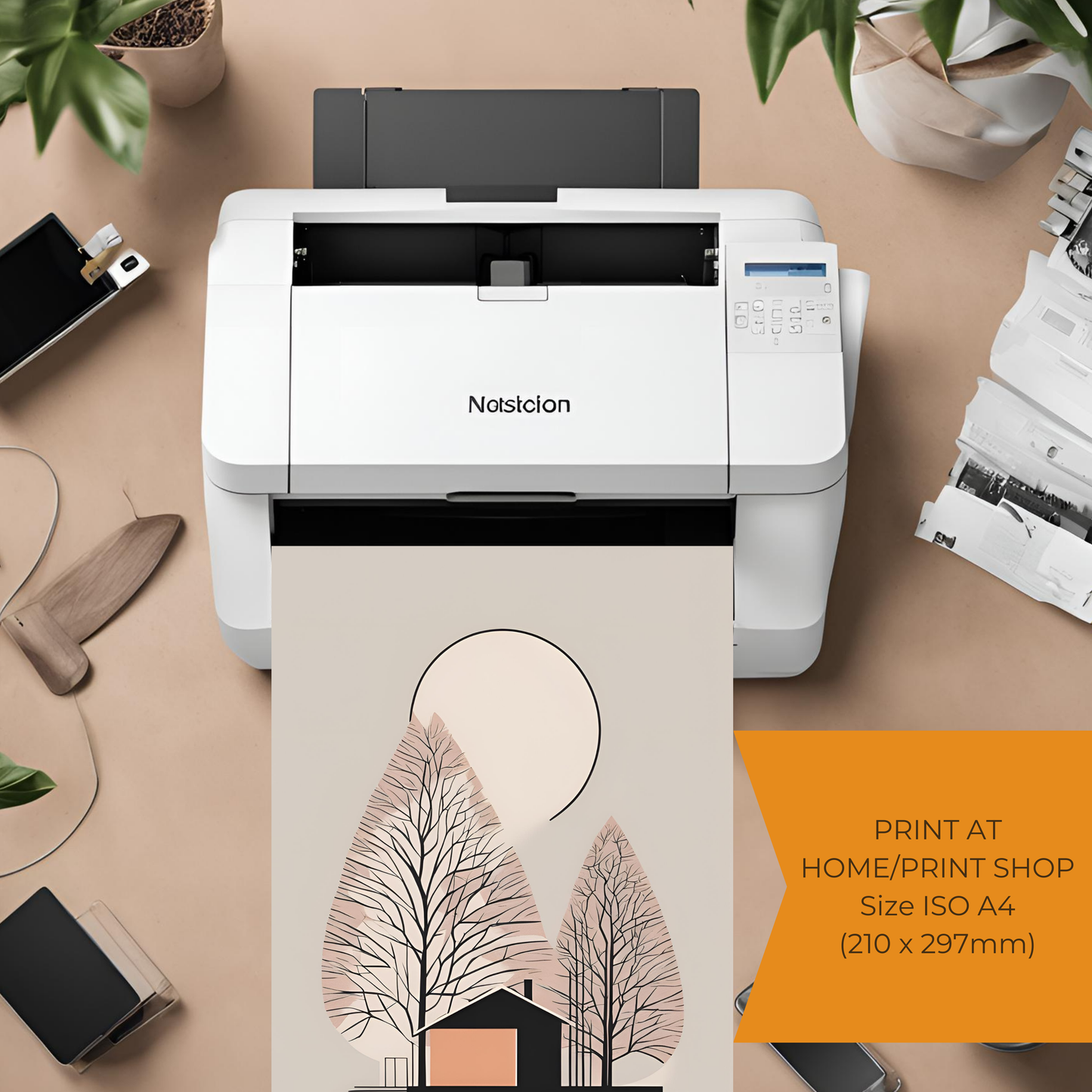 Scandinavian Nordic Tree Wall Art Digital Download