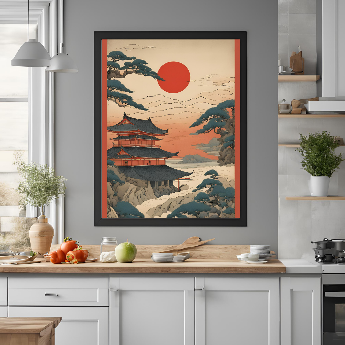 Japanese Sunset Digital Print - Instant Download