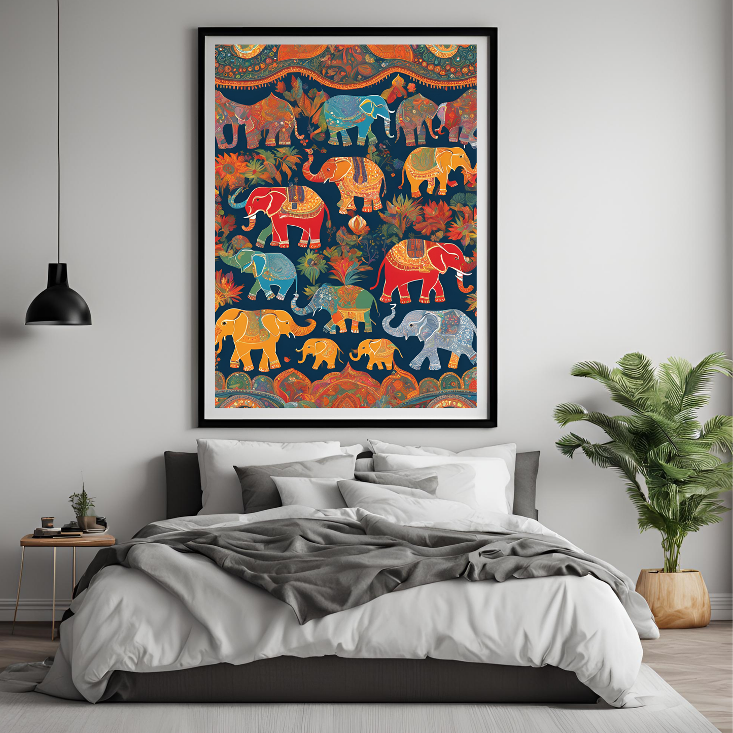 Indian Elephant Print Wall Art Digital Download