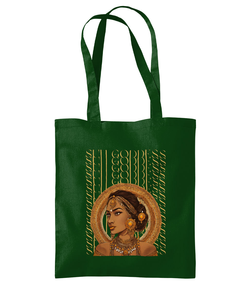 South Asian Art - Brown Sun Goddess Tote Bag