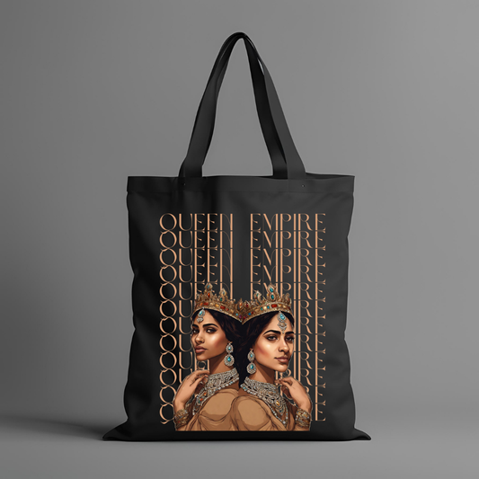 South Asian Art - Brown Queen Empire Tote Bag